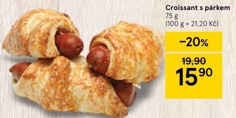 Croissant s párkem