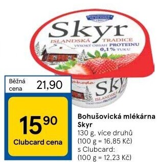 Dezert zakysaný ochucený Skyr Bohušovická mlékárna