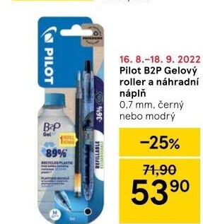 Gelové pero Roller B2P Pilot