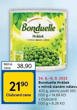 Hrášek Bonduelle