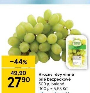 Hrozny bílé bezsemenné The Grower' - Tesco akcniletaky.com