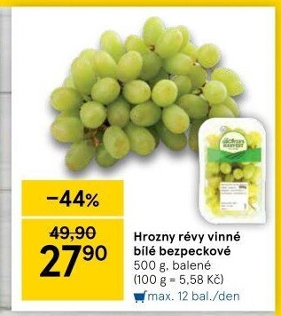 Hrozny bílé bezsemenné The Grower'