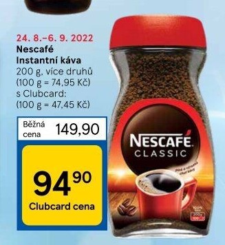 Instantní kávy Nescafé