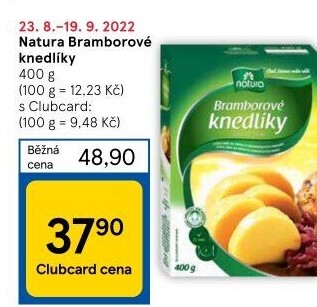 Knedlíky bramborové v prášku Natura