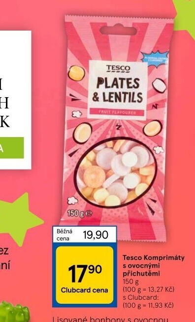 Komprimátová směs Tesco