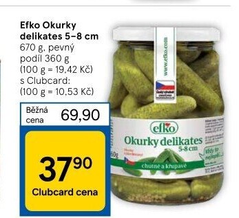 Okurky delikates Efko