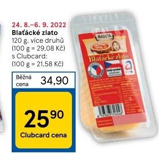 Sýr Blaťácké zlato Madeta