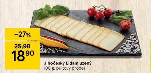 Sýr Eidam uzený 44% Jihočeský Madeta