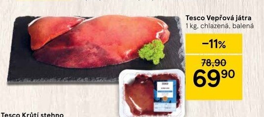 Vepřová játra Tesco