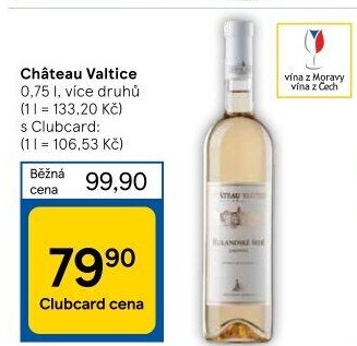 Vína Chateau Valtice