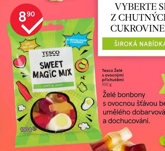 Želé bonbony Tesco