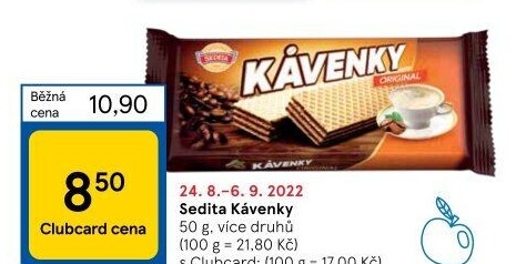 Oplatky Kávenky Sedita