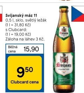 Pivo světlý ležák 11° Svijanský Máz Svijany