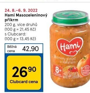Příkrm masozeleninový Hami