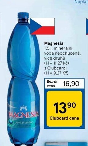 Přírodní voda Magnesia