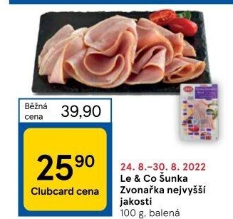 Šunka Zvonařka nejvyšší jakosti LE&amp