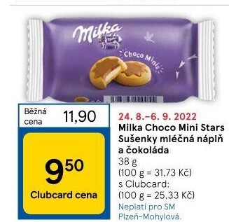 Sušenky Choco Minis Milka