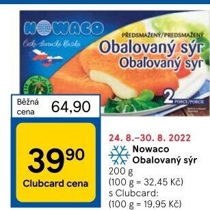 Sýr obalovaný mražený Nowaco