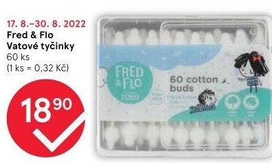 Vatové tyčinky dětské Fred&amp