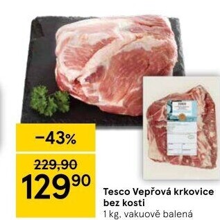 Vepřová krkovice bez kosti Tesco