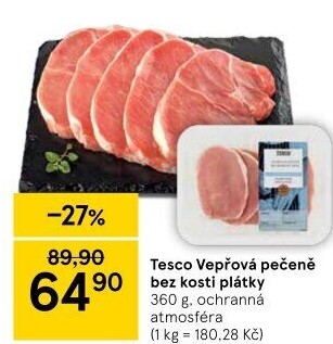 Vepřová pečeně bez kosti Tesco