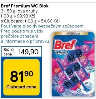 WC blok tuhý Premium Bref
