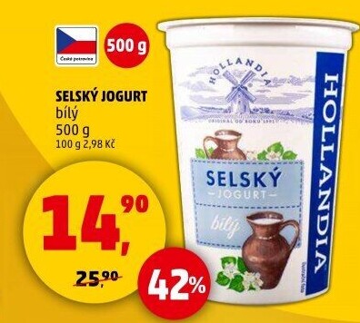 Bílý jogurt selský Hollandia
