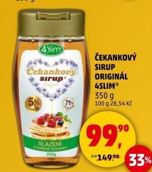 Čekankový sirup 4Slim