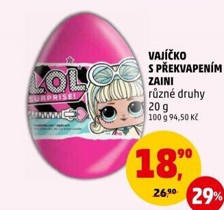 Čokoládové vajíčko s překvapením Zaini