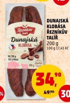 Dunajská klobása Řezníkův talíř