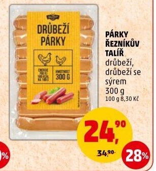 Párky drůbeží Řezníkův Talíř