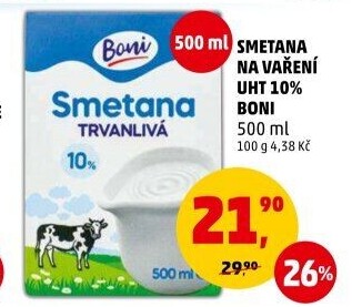 Smetana na vaření Boni 10%
