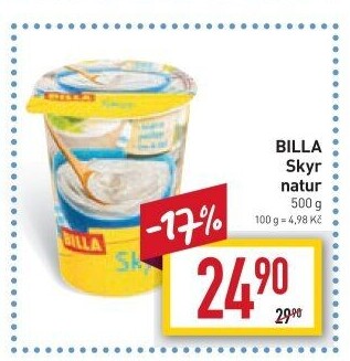 Dezert zakysaný bílý Skyr Billa