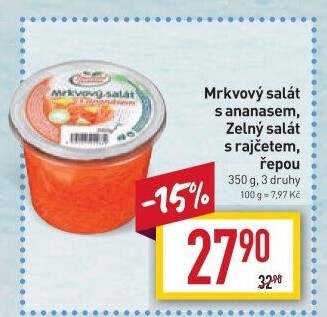 Mrkvový salát s ananasem Jihočeská zelenina