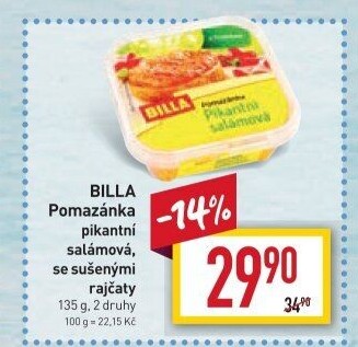 Salámová pikantní pomazánka Billa