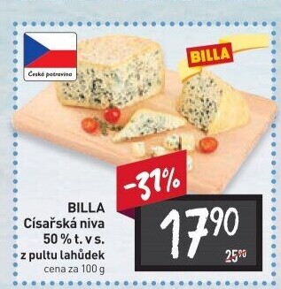 Sýr Niva císařská 50% Billa