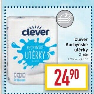 Utěrky kuchyňské 3vrstvé Clever