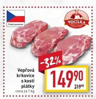 Vepřová krkovice s kostí Vocílka