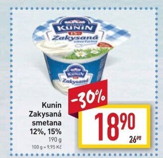 Zakysaná smetana Kunín 12%