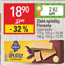 Oplatky Zlaté Opavia