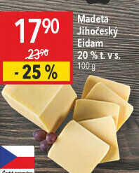 Sýr Eidam Jihočeský 20% Madeta