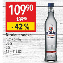Vodka extra jemná St. Nicolaus
