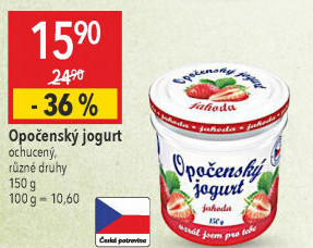 Jogurt ochucený Opočenský Bohemilk