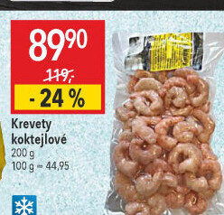 Krevety koktejlové mražené