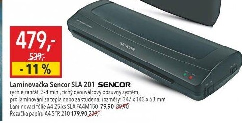Laminovačka Sencor SLA 201