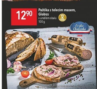 Paštika s telecím masem Játrovka Globus