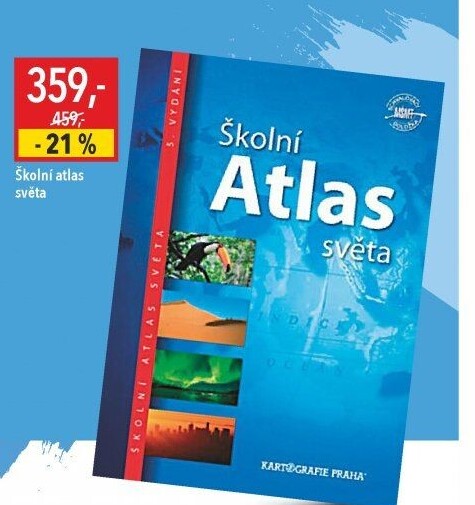 Školní atlas světa Kartografie Praha