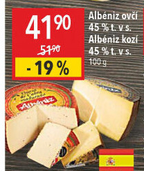 Sýr ovčí 45% Albéniz