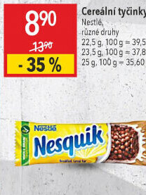 Tyčinka cereální Nesquik Nestlé