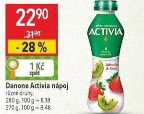 Jogurtový nápoj Activia Danone